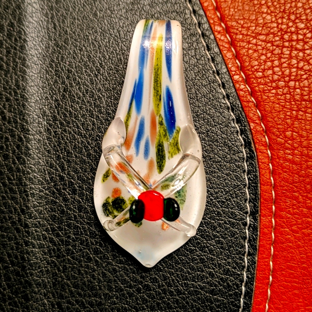 Hand blown glass pendant